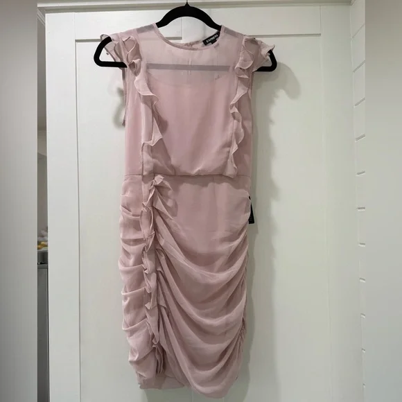 Express | Dresses | Express Pink Ruched Asymmetrical Mini Dress | Poshmark